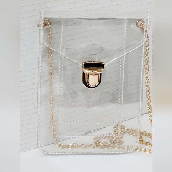 Women's Clear Stadium Approved PVC Transparent Phone Case Crossbody Purse - Picture 6 of 6